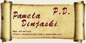 Pamela Dinjaški vizit kartica